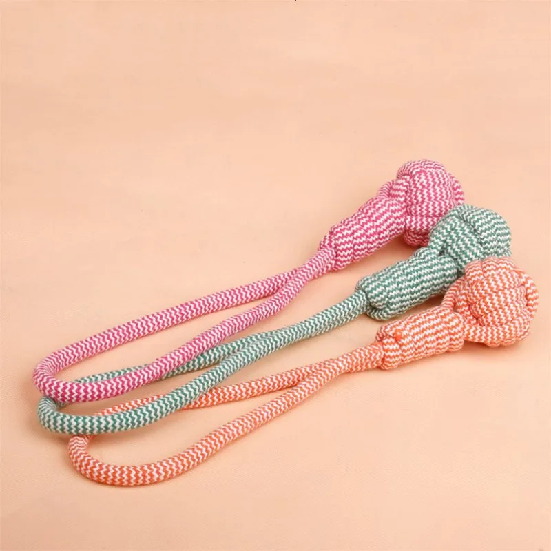 

1 PCS Pet Supply Dog Toys Dogs Chew Teeth Clean Outdoor Traning Fun Playing Green Rope Ball Toy For Large Small Dog Cat