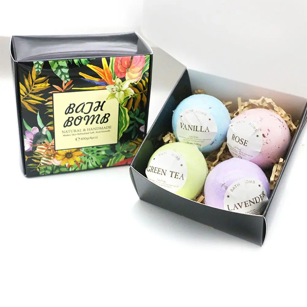 Яркие Гламурные 4 шт./компл. ванны соль тела эфирные масла мяч натуральные пузыри