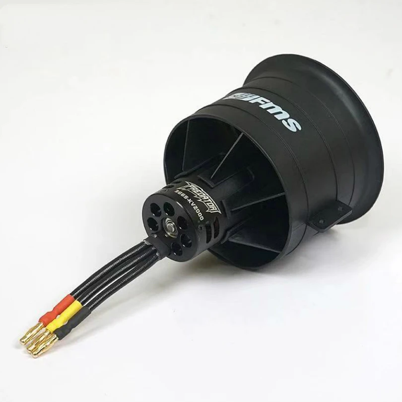 fms 80 мм ducted fan edf jet 12 blade с 3665 kv2000 двигатель сило