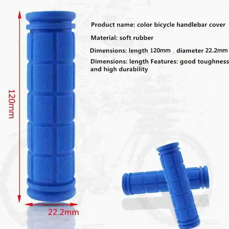 

1 pair of rubber handlebar cover bicycle mountain bike accessories bicycle portable soft color non-slip G1G7