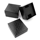 Элегантная черная коробка для часов для мужчин и женщин, ювелирные изделия из крокодиловой кожи, прочный подарок, Подарочная коробка, чехол, браслет, ювелирные изделия, коробки для часов