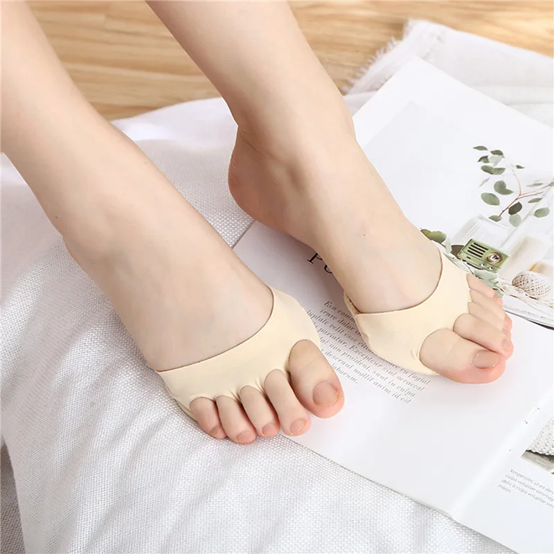 

Women Forefoot Pads 1 Pair Five Toes High Heels Half Insoles Invisible Foot Pain Care Absorbs Shock Socks Toe Pad Inserts