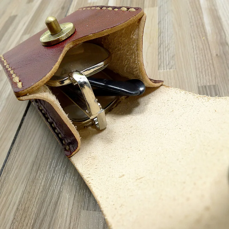 Кожаный складной чехол blongk для очков на ремне ручной работы Портативный Складной