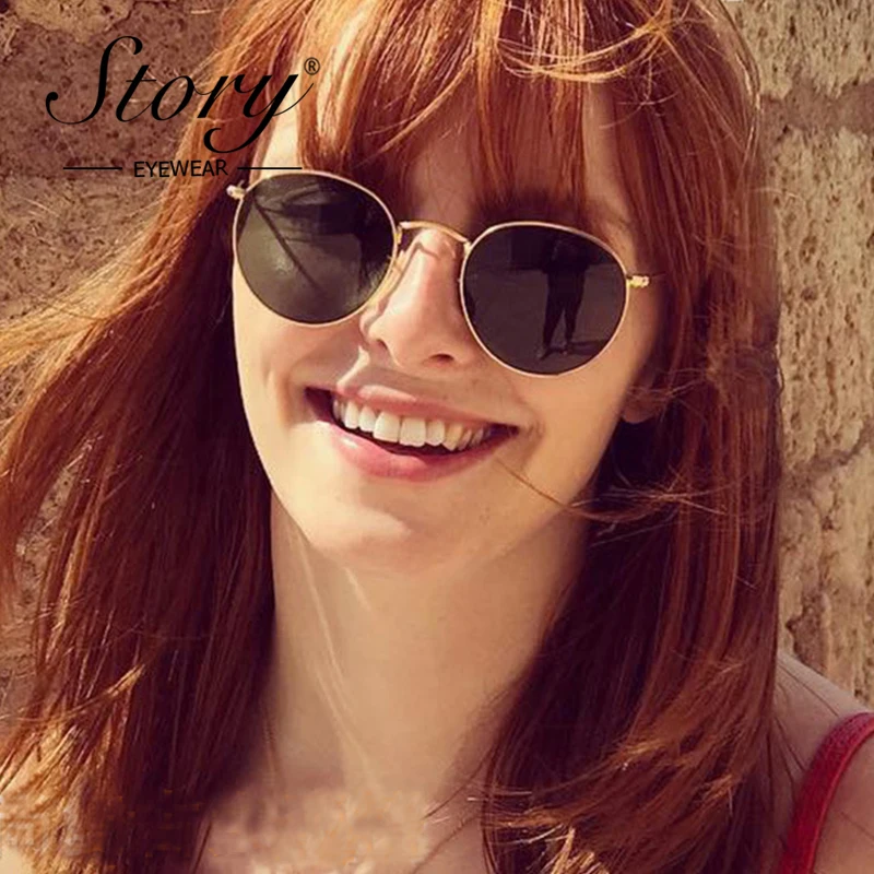 Винтажные Круглые Солнцезащитные очки ST471 в стиле ретро женские брендовые
