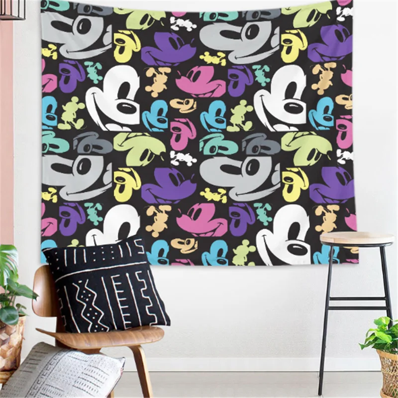 Настенный гобелен с рисунком из мультфильма Дисней Микки и Минни Маус МАНДАЛА