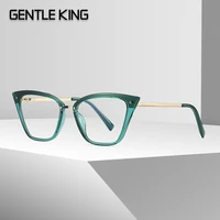 gentle king cat eye anti blue light optical glasses frames metal women men tr90 fashion computer eyeglasses