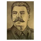 Сталин портрет плакат из крафт-бумаги Ретро бар кафе украшение для дома ресторана