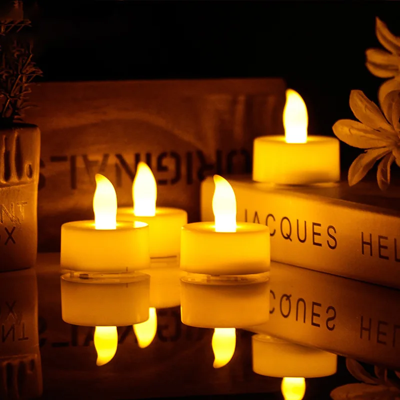 24 шт. светодиодный свечи теплый светильник беспламенные Свечи Батарея