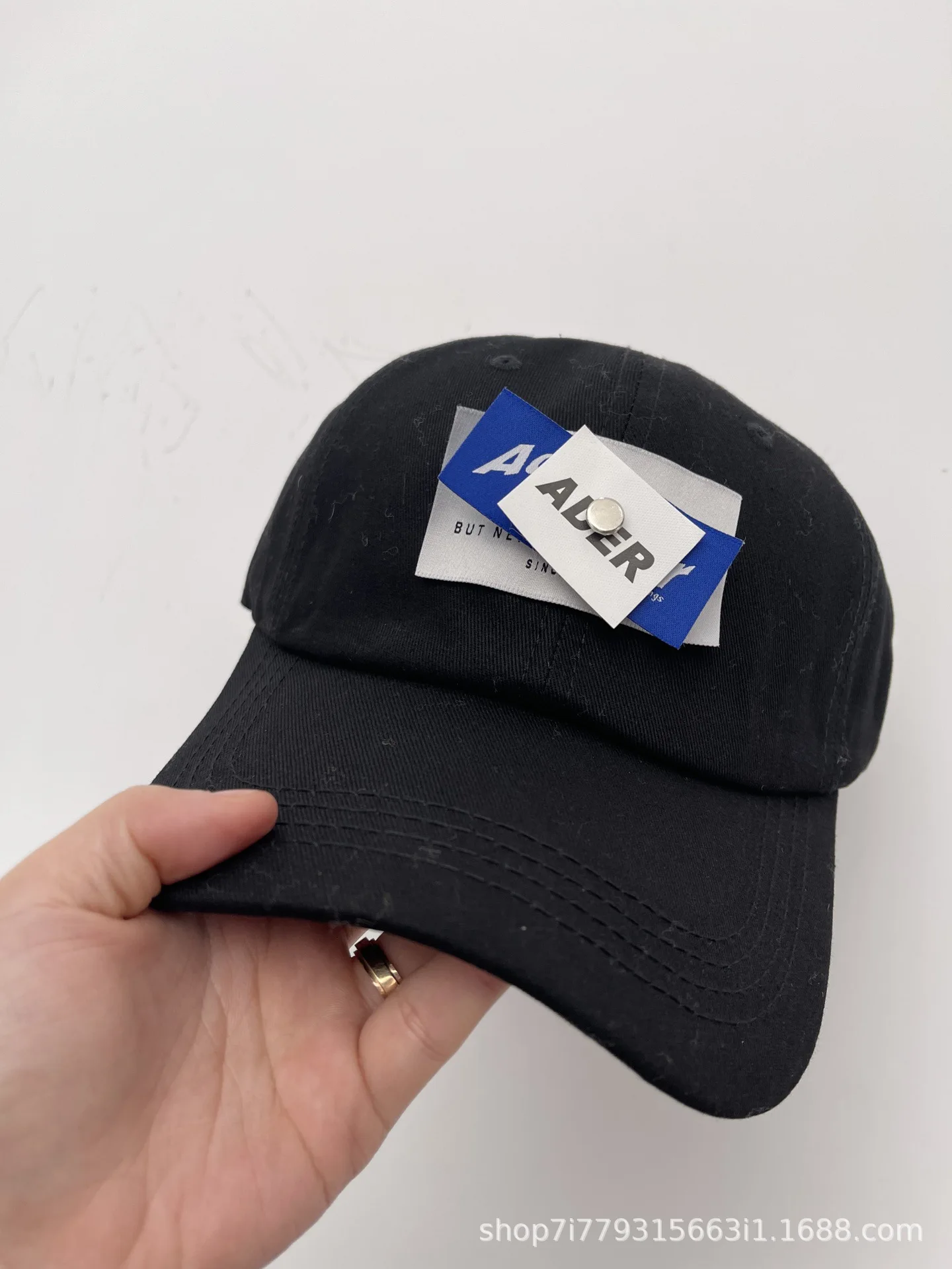 

Ader baseball adjustable size cloth label cap fashionable white fashion hat 06