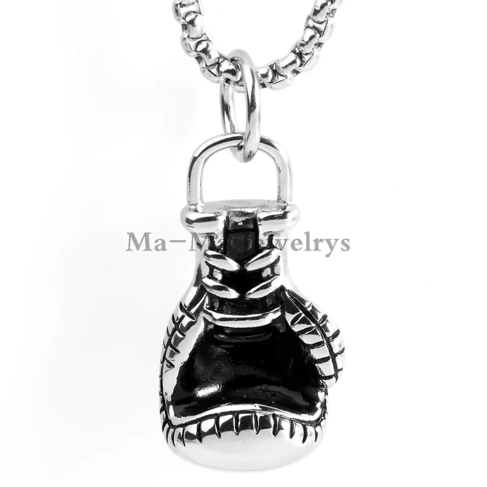 

Glove Stainless Steel Pendant Necklace Men's Boxing Gloves Fitness Sports Jewelry