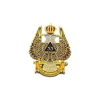 masonic lapel pins gold scottish rite 32 degree wing up brooch gifts badges with butterfly clutch31 8mm