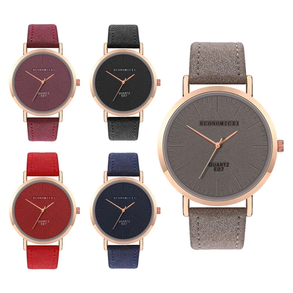 

Часы женские кварцевые с кожаным ремешком, трендовые стильные, без шкалы, с пустым циферблатом, для девушек