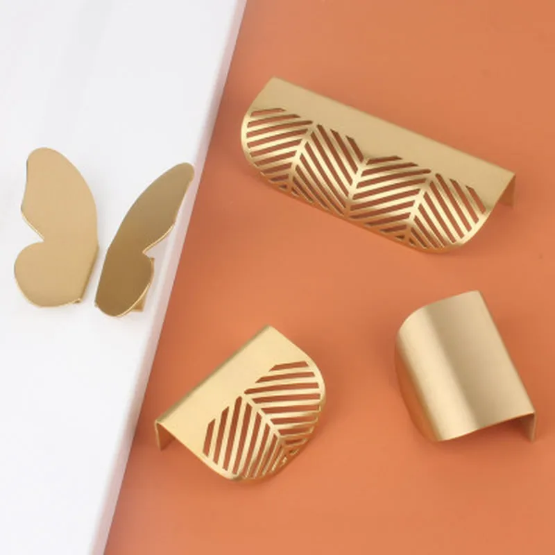 1 шт. латунные мебельные ручки Натуральный Свежий свет роскошные с золотой