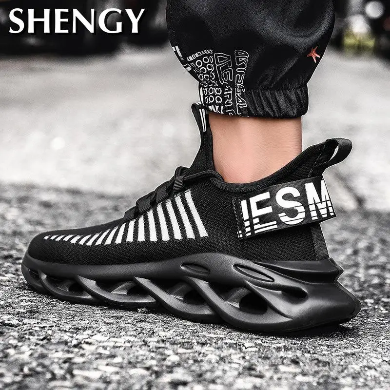 2020 Модная мужская повседневная обувь Мужские туфли из сетчатого материала с