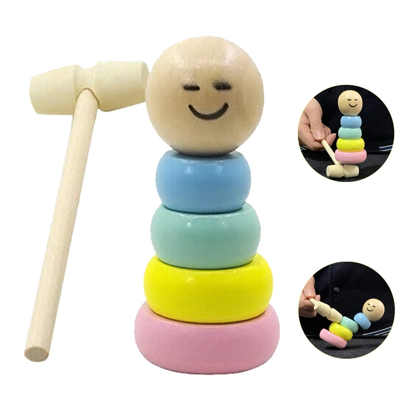 1 Набор Небьющийся деревянный человек иммортальная Дарума волшебная игрушка