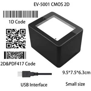 Cheap barcode scanner Cheapest Payment Box Wired 2D QR Reader 1D 2d Barcode Scanner Desktop 1D 2D barcode scan platform  EVAWGIB