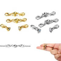 5pcslot magnetic clasp copper lobster clasp gold combination leather for diy bracelets necklace jewelry making supplies