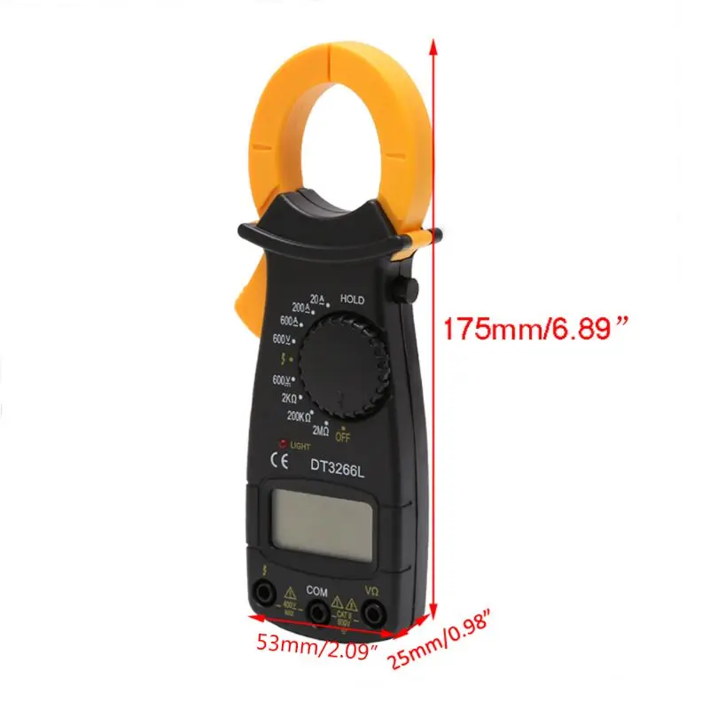 

DT3266L Digital Clamp Meter Multimeter Voltage Current Resistance Tester