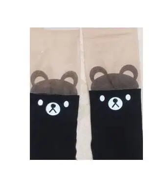 Bear Колготки, колготки, женские сексуальные чулки с рисунком кота, 20 стилей, весна и осень, Mock Medias Pantis Woman Collant Femme - Цвет: Bear