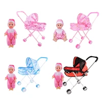 plastic kids pretend role play toys baby doll stroller cart set toy gifts
