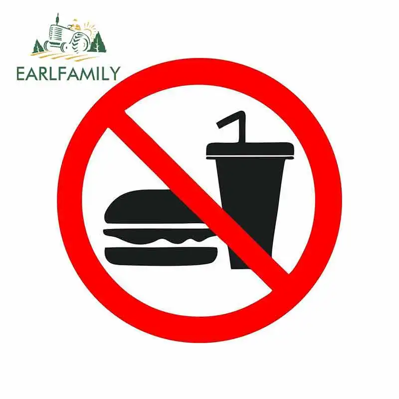 

EARLFAMILY, 13 см x 13 см, наклейка, Виниловая наклейка для автомобиля, велосипеда, бамбера, напитка без еды, запрещенная наклейка для автомобиля, s ...