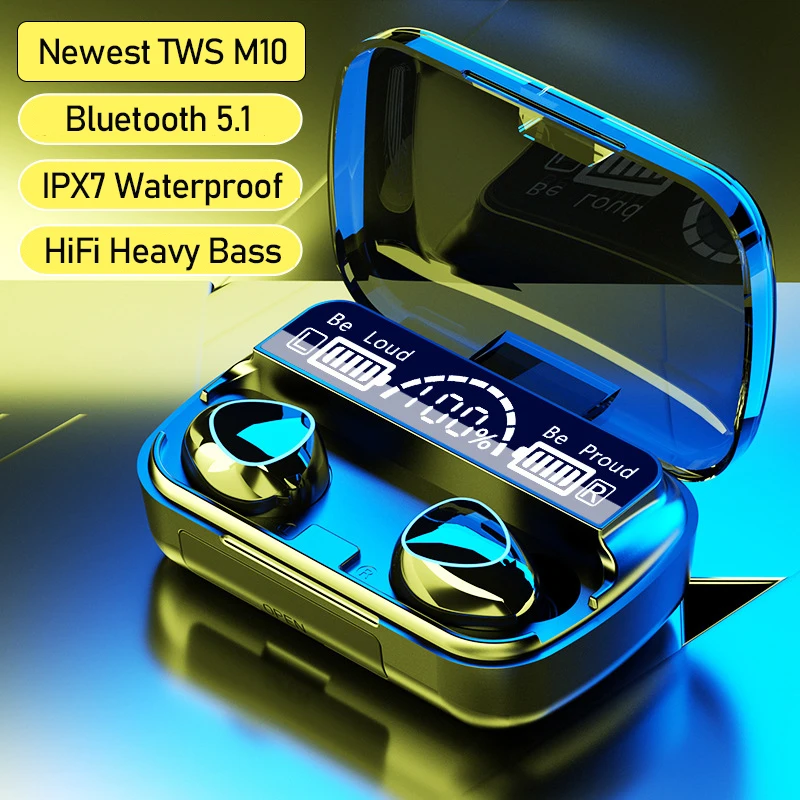 Купи TWS Bluetooth 5.1 Earphones Audio Earbuds HiFi Setero Wireless Headphones 2000mAh Charge Box Waterproof Headsets With Micro 2022 за 674 рублей в магазине AliExpress