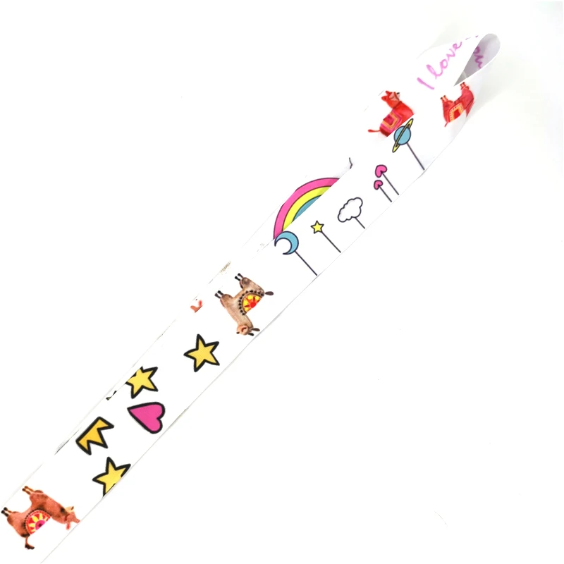

12Pcs/set Cute Alpaca Keychain Tags Neck Strap Lanyards For Key ID Card USB Badge Holder DIY Hang Rope Mobile Phone Lanyard