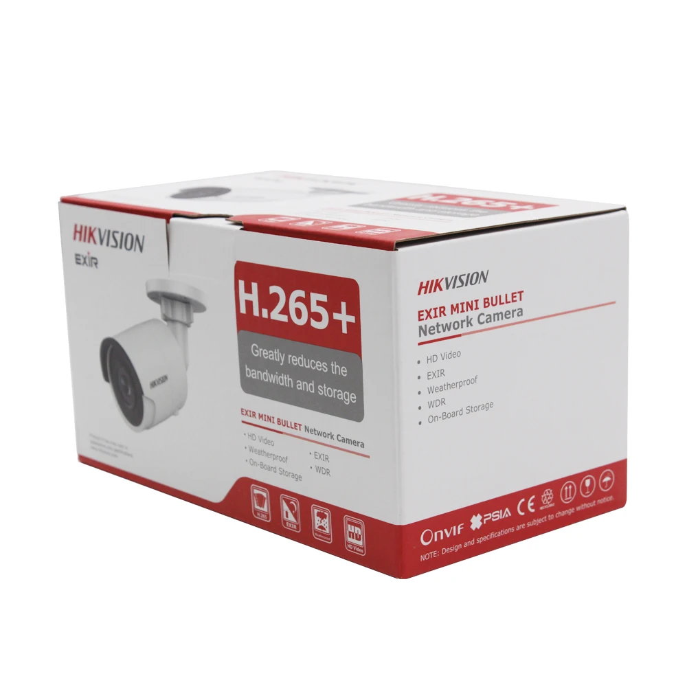 Hikvision Bullet 8MP IP камера 4K DS-2CD2085FWD-I уличная 8 мегапиксельная CMOS камера видеонаблюдения POE s 30m IR SD слот для карты