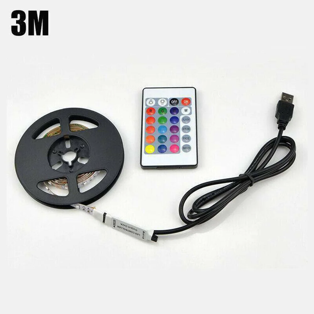 Светодиодная лента 1-5 м 5 в 2835RGB с регулируемой яркостью USB TV подсветка