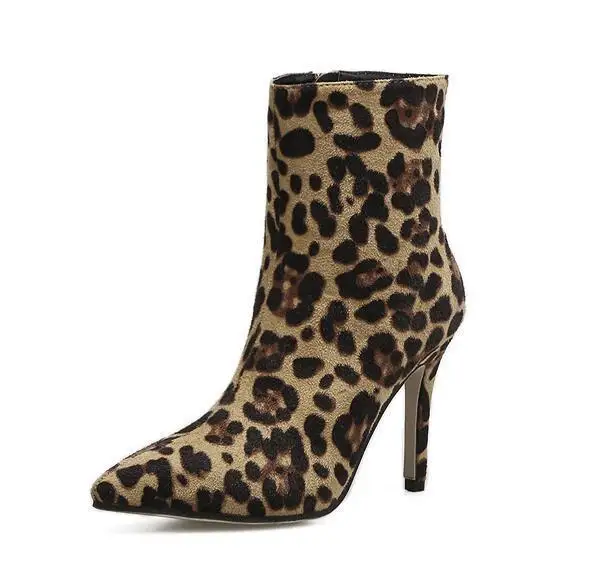 

Boots 35-40 2019 Winter Leopard Color heel