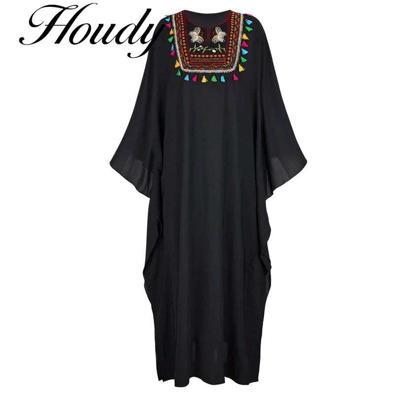 Женское длинное платье Eid Black Abaya Дубай, Турция, мусульманское длинное платье, женское длинное платье