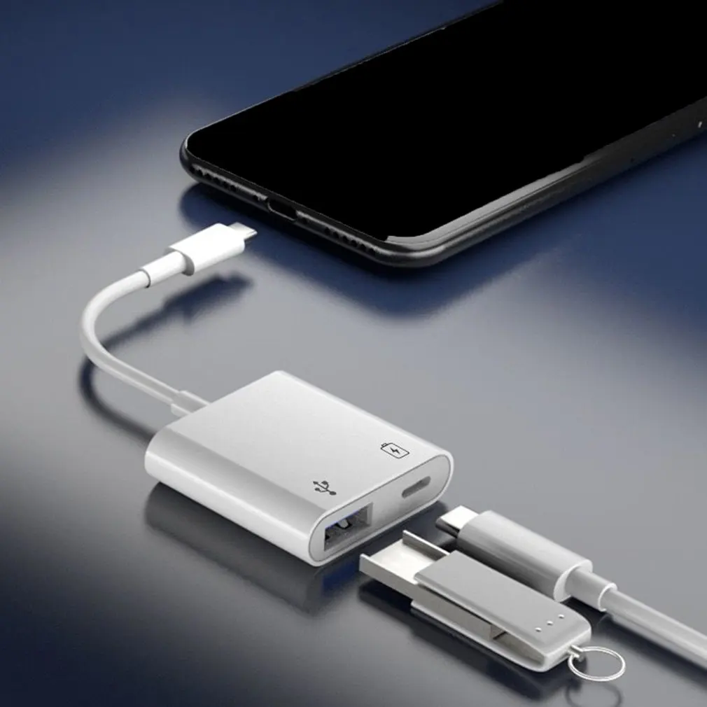 

Type-C OTG Adapter Power Supply USB 3.0 Mobile Phone External U disk Converter Two-In-One Adapter Cable