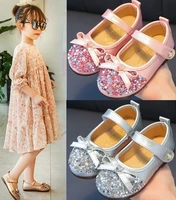 gold silver pink girls shoes kids soft bottom blingbling princess shoes chaussure fille little girls wedding party shoes 2 12t