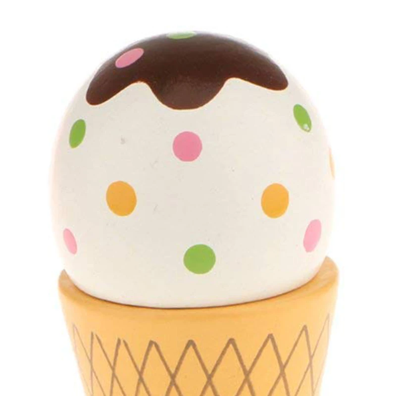 

net Cut Toy netic Wooden Food Assemble Toys Educational Child Gift - ice cream #1