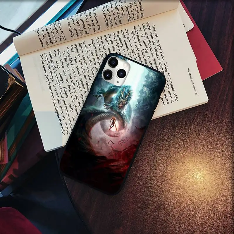 

Cartoon anime Chinese Dragon Phone Cases for iPhone 11 12 pro XS MAX 8 7 6 6S Plus X 5S SE 2020 XR Soft silicone