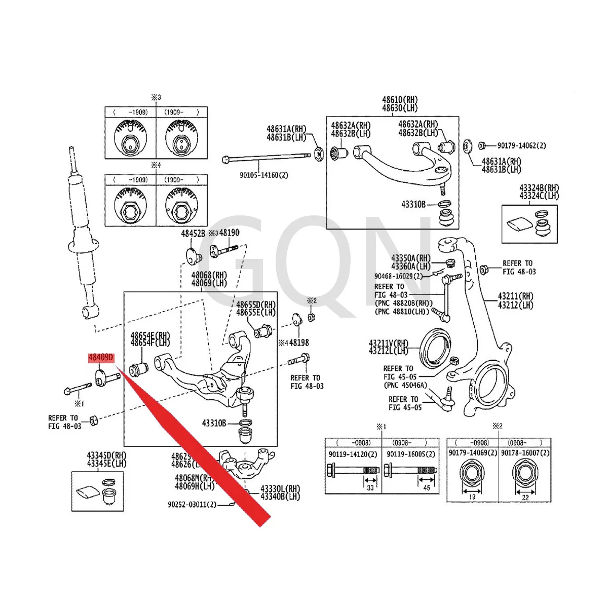 

Front suspension toe adjustment cam sub-assembly 2007-Toy ota FJC RUI SER HIL UXS URF TAC OMA LAN DCR UIS ERP RA DO screw