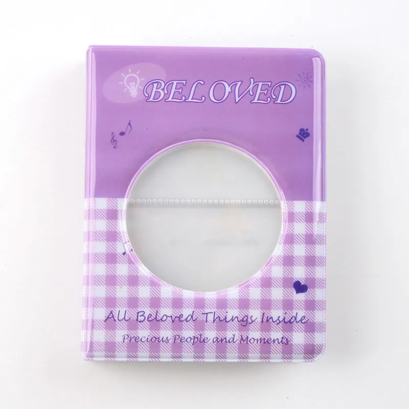 

Fashion Cartoon Album Kpop Star Chasing Album Card Collection Book Round Hollow Photo Album 3 Inch Mini Polaroid Photo Album