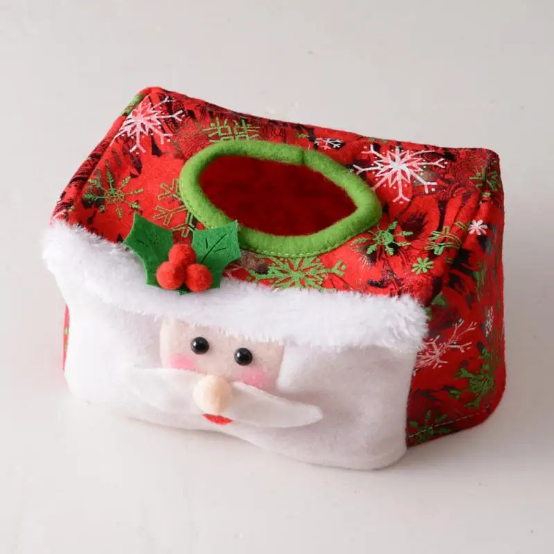 Buy Creative Christmas Decorative Tissue Storage Box Container Paper Bag Holder Organizer Desktop Ambience Decoration 2022 on