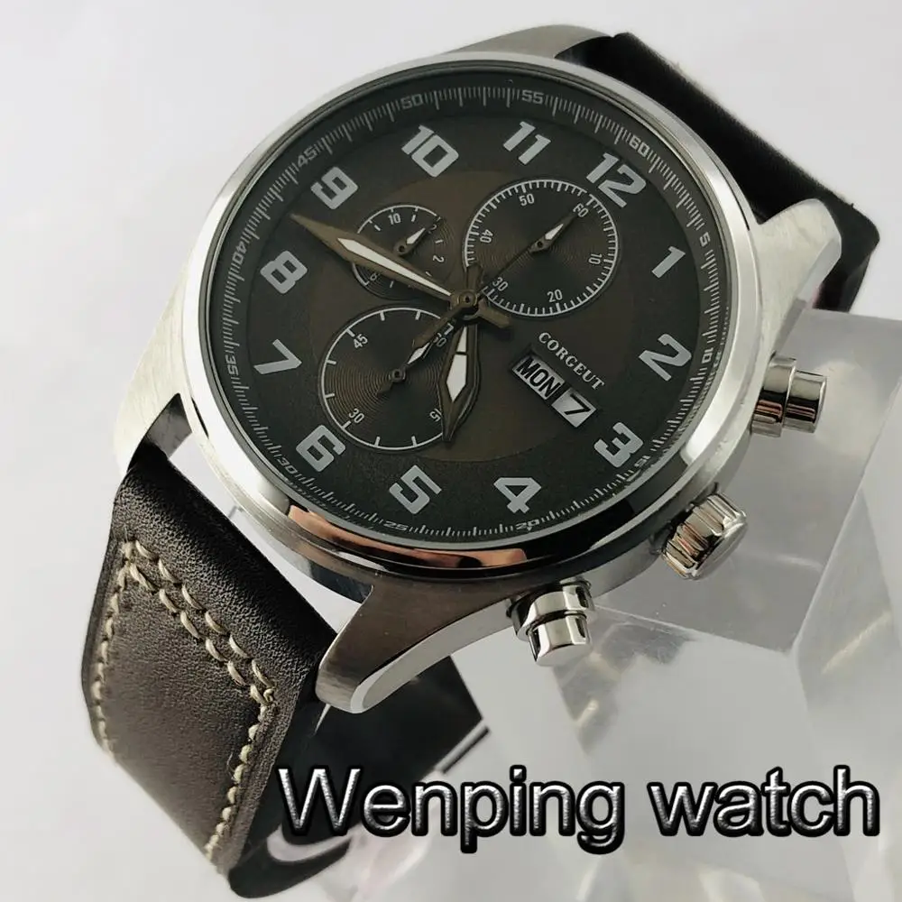 Мужские водонепроницаемые кварцевые часы с хронографом 41 мм | Наручные