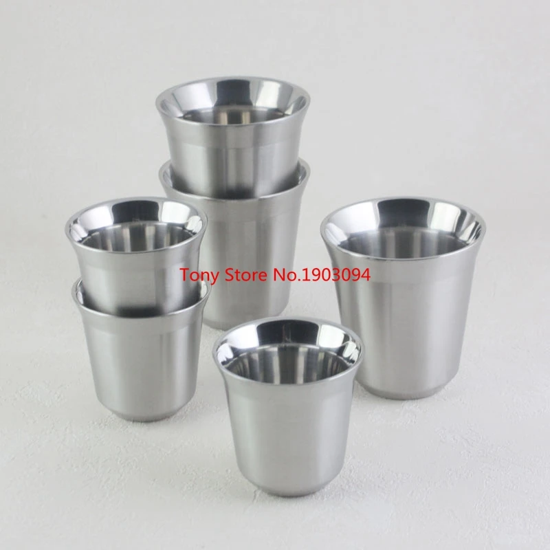 Кофейная кружка для эспрессо нержавеющая сталь 25 шт.|Кружки| |