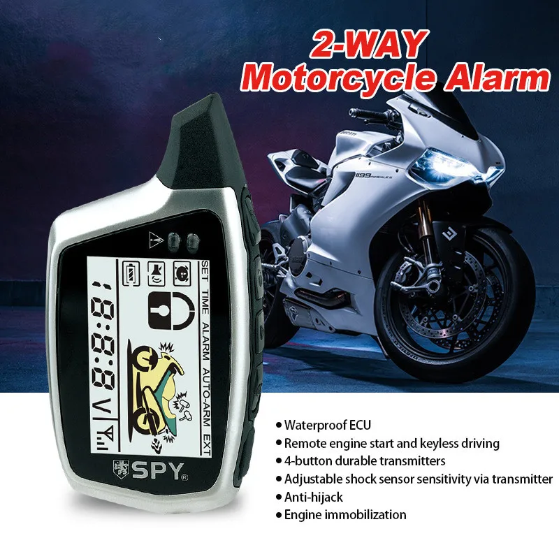 

Immobilizer Two-way Motorcycle Alarm Remote Engine Start Universal Burglary Protection System Flameout Fortification Waterproof