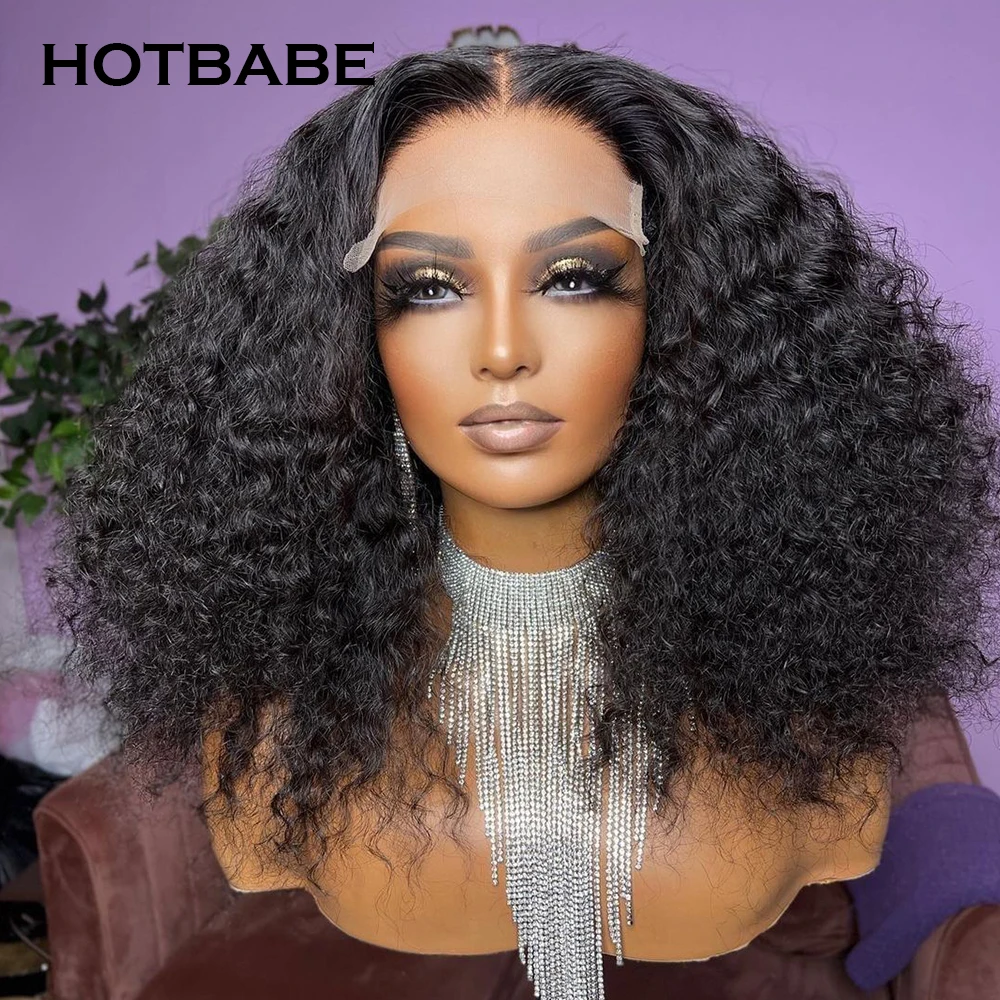 Kinky Curly Wig 13x4 Transparent Lace Front Wigs For Women Curly Human Hair Wig Brazilian Lace Frontal Wigs Pre Plucked Lace Wig