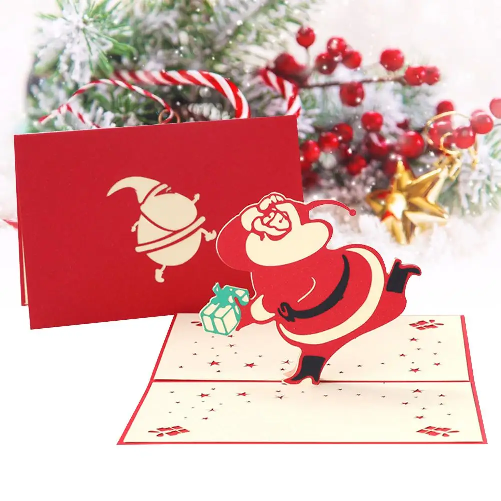 Рождественская открытка с 3D полой ручной работы для друзей влюбленных семейная