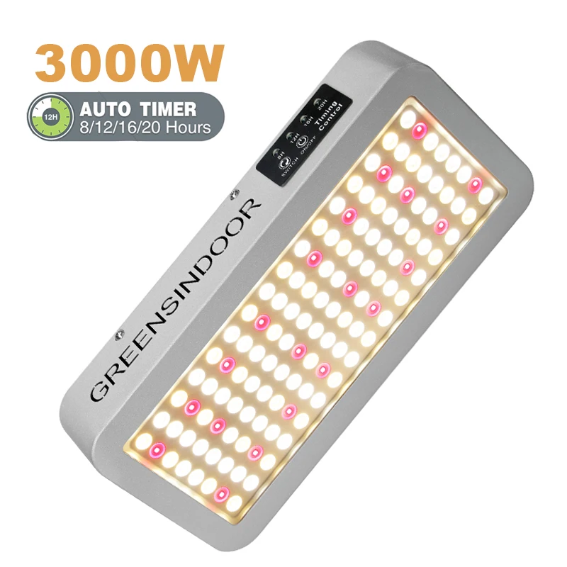 

Фитолампа светодиодная полного спектра, 3000 Вт, 3000 К, 3500 К, с таймером