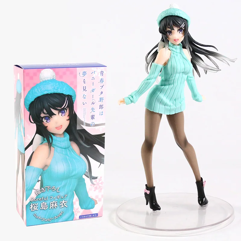 

Rascal не мечтает о девочке-кролике Senpai Sakurajima Mai свитер Ver. Фигурка из ПВХ, модели игрушек, аниме фигурка