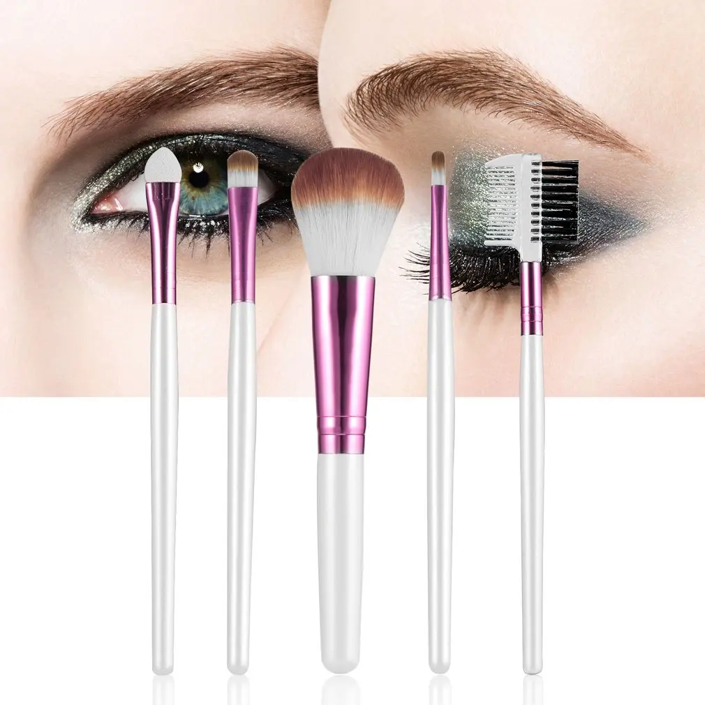 Профессиональные женские кисти для макияжа лица 5 шт./компл. или 1 с деревянной