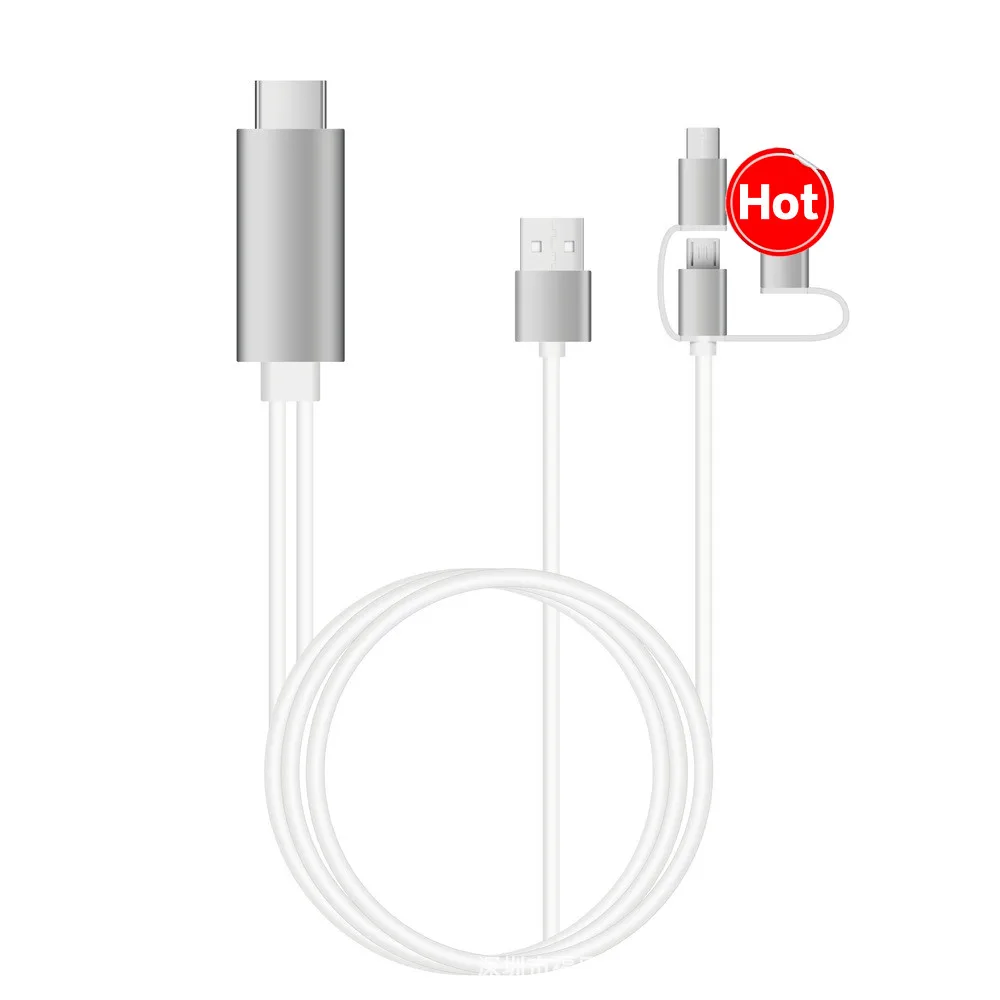 

1080P HD LD6M-3M Plug and Play Miracast DLNA Airplay 3 в 1 HDTV кабель Type C/Micro USB коннектор для IOS Android