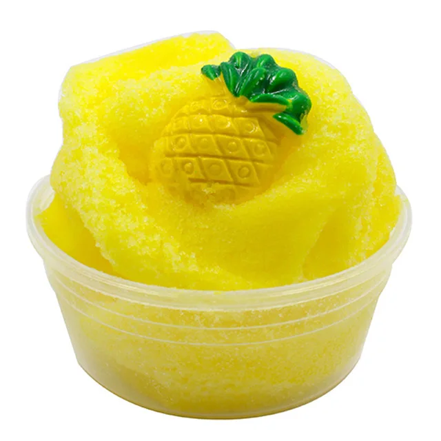 Yellow Горячая Распродажа разноцветные шармы хлопок Волшебная слизь пушистый полимерный Шелковый Пластилин Аксессуары Анти Стресс грязи детские игрушки - Цвет: Yellow