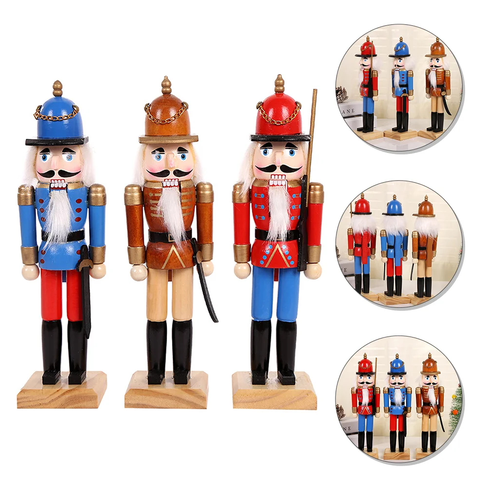 

Christmas Decorative Nutcracker Tabletop Decoration Wooden Xmas Ornament