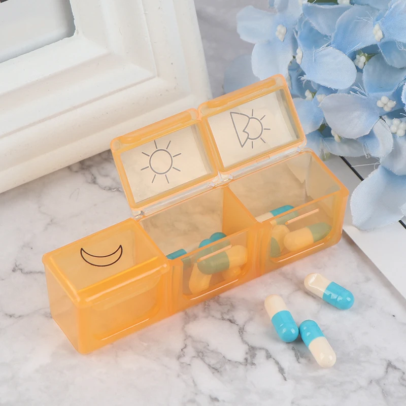 

7 Days Weekly Pill Organizer Plastic Tablet Dispenser Medicine Container with 21 Compartments Weekly Pill Organizer